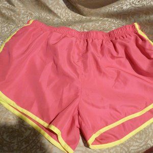 Spinwear Exercise Drawstring Waist Pink Lined Shorts  XL